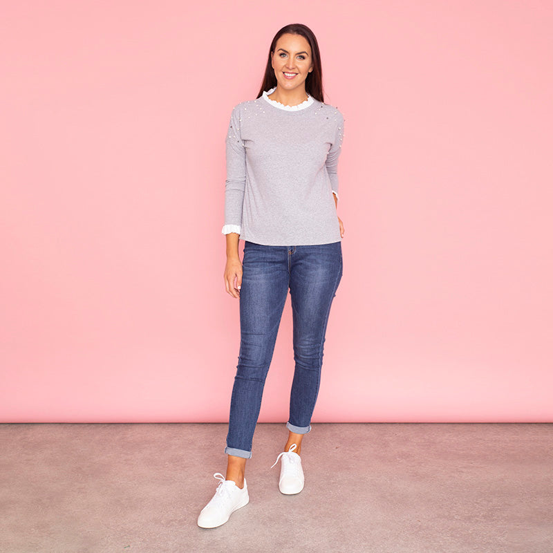 Anna Top (Dove) - The Casual Company