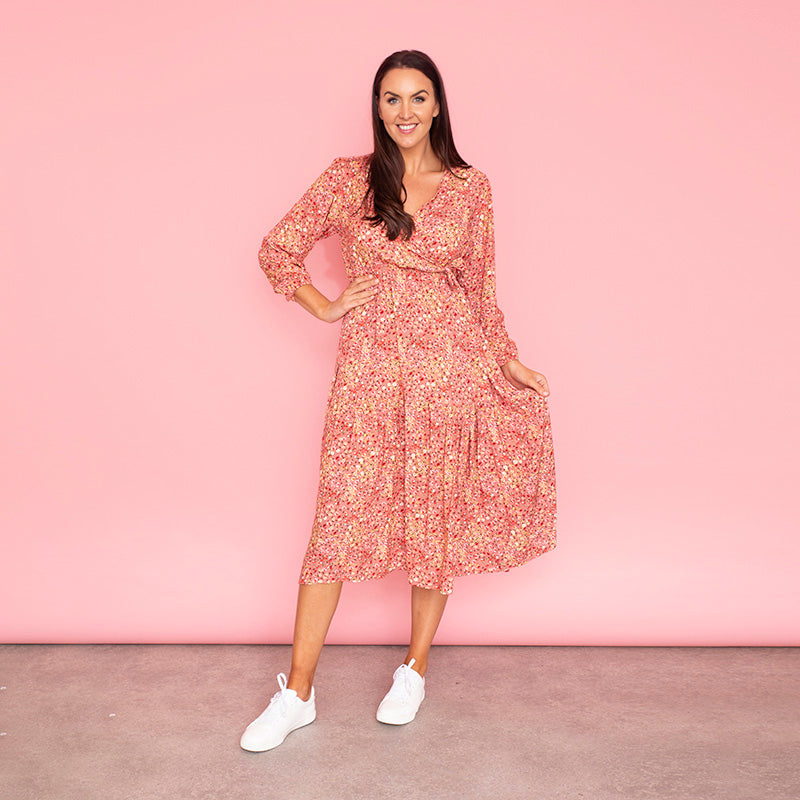 Lola Floral Dress (Rose)