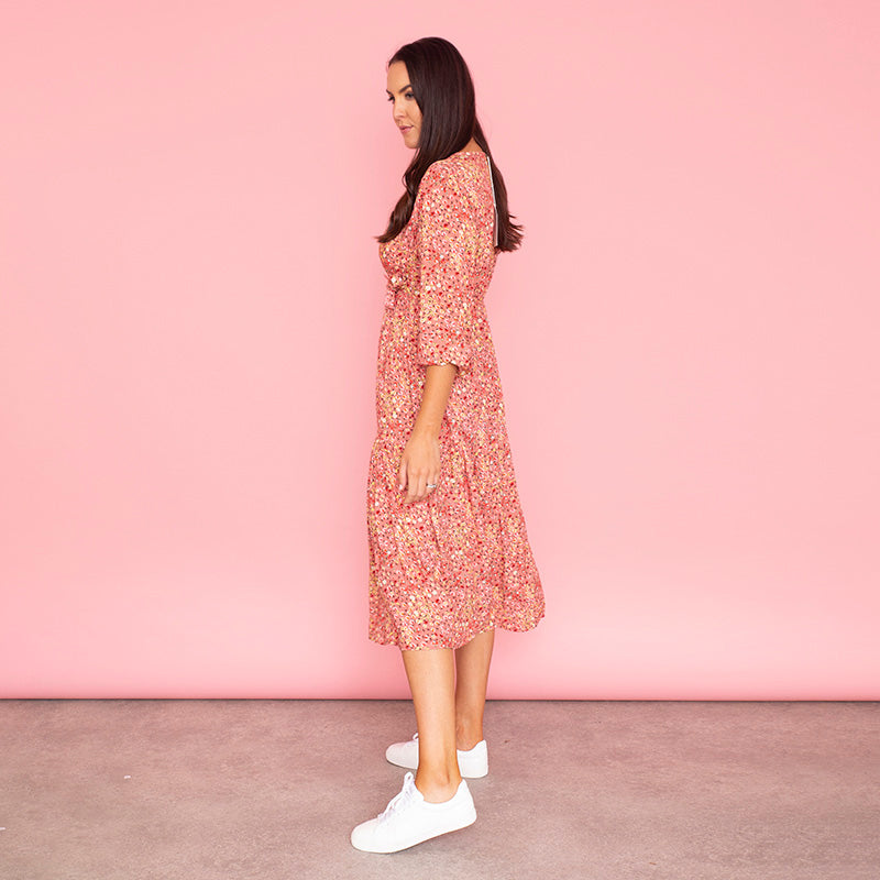 Lola Floral Dress (Rose)