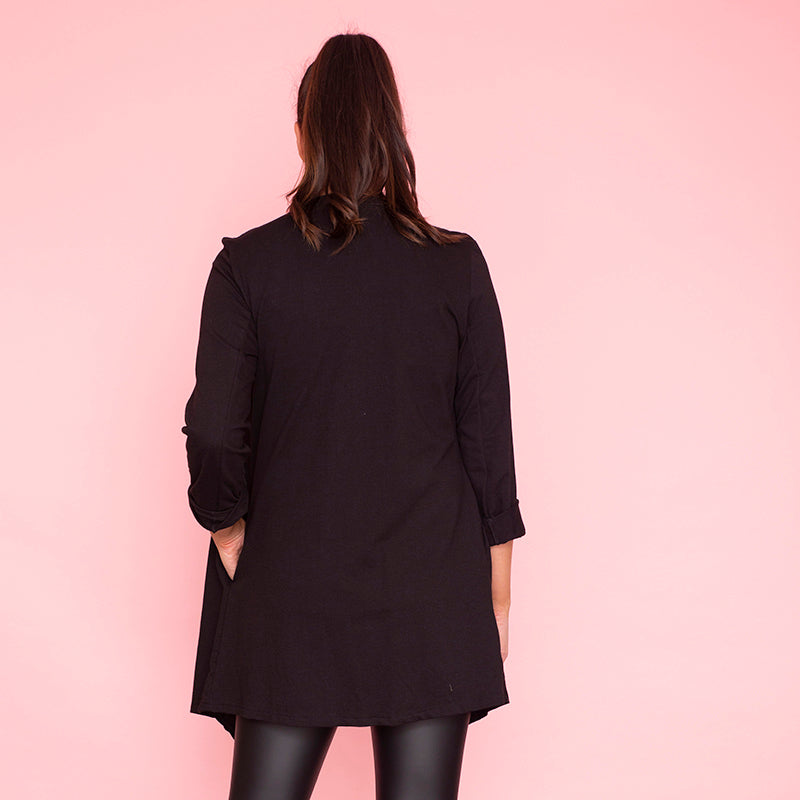 Amy Stretch Blazer (Black) - The Casual Company