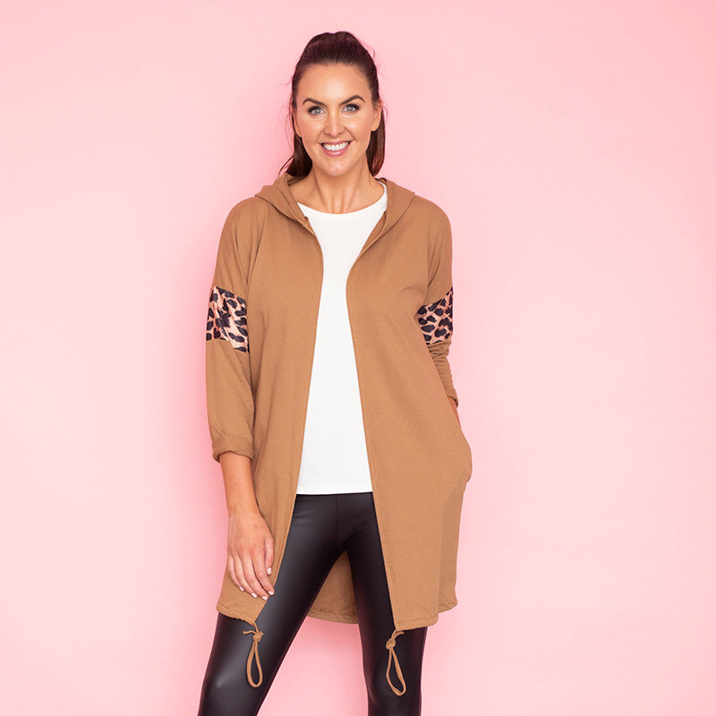 Rosie Leopard Hoody (Butterscotch)