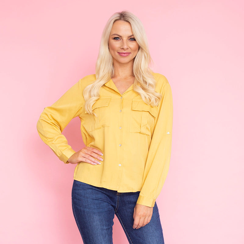 Elenor Pocket Shirt (Mustard)