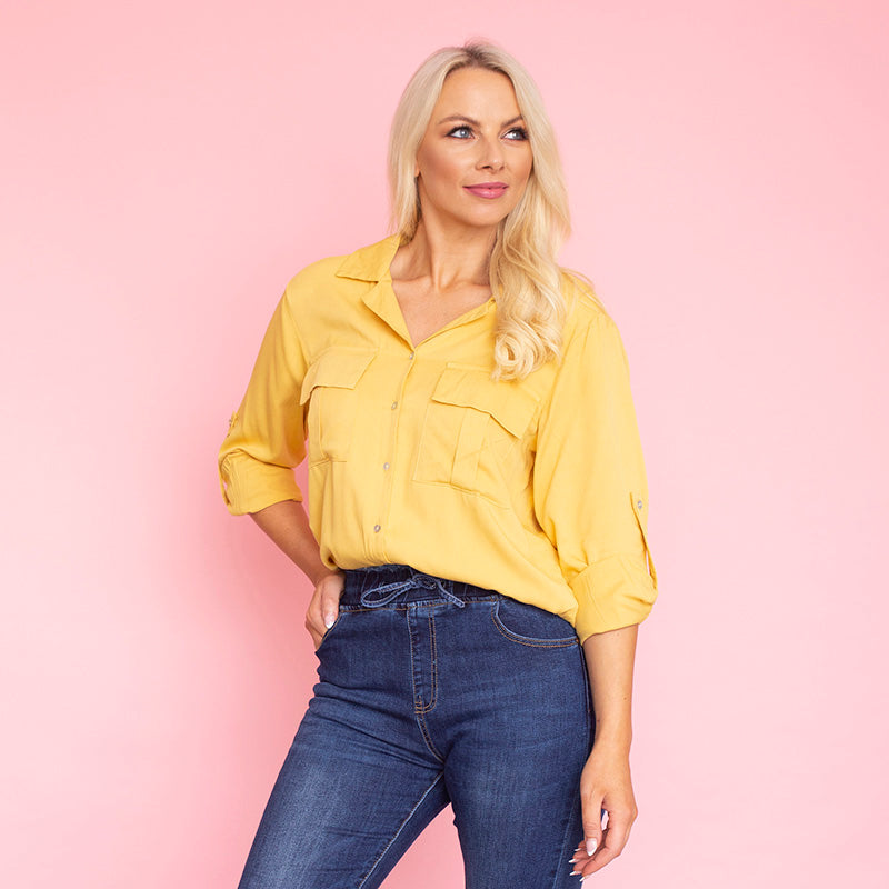 Elenor Pocket Shirt (Mustard)