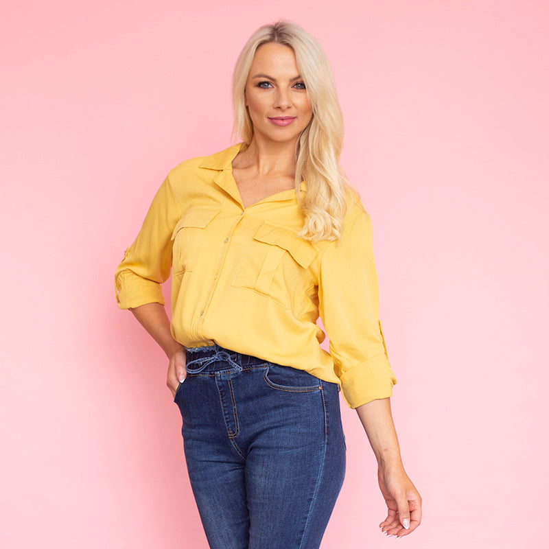 Elenor Pocket Shirt (Mustard)