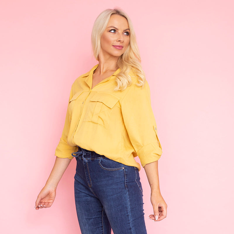 Elenor Pocket Shirt (Mustard)