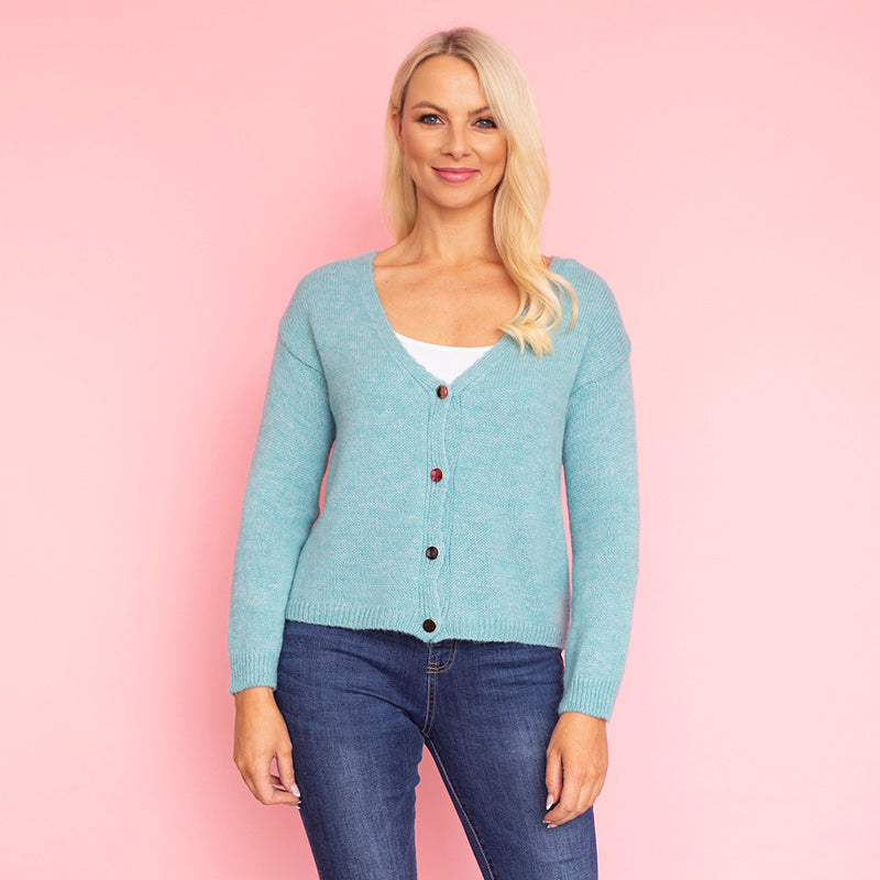 Sasha Cardigan (Duck-egg)