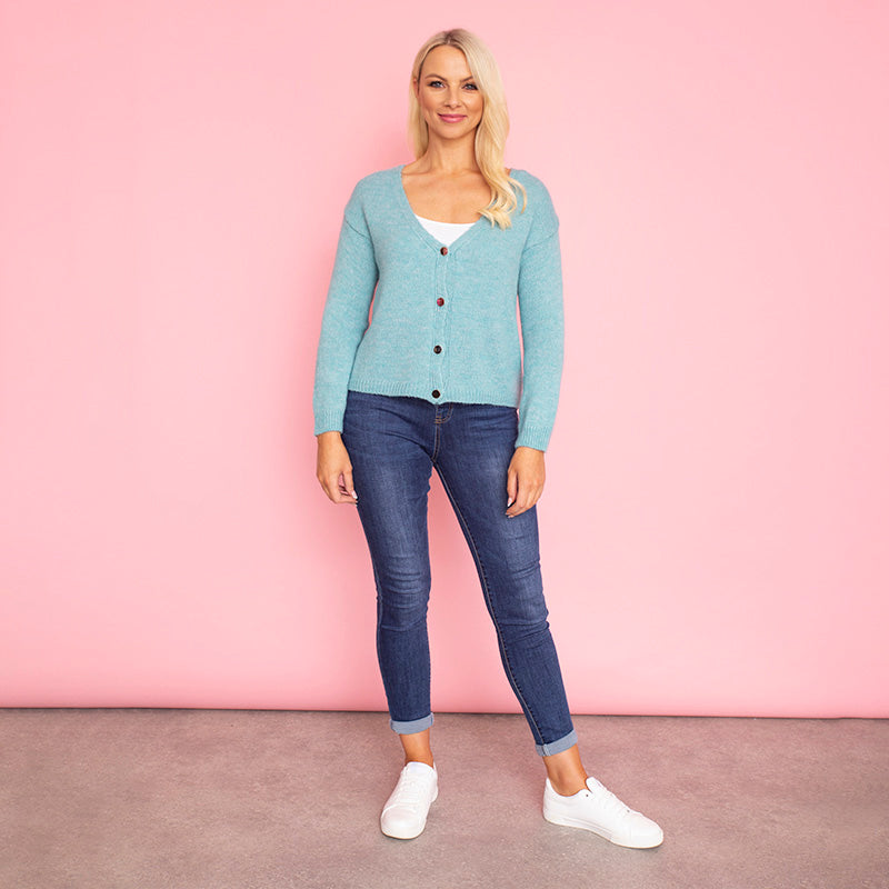 Sasha Cardigan (Duck-egg)