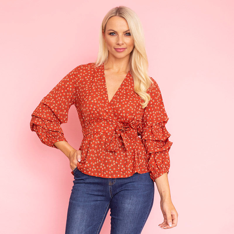 Arlom Top (Apricot) - The Casual Company