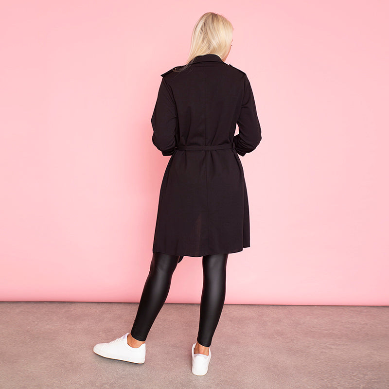 Jenny Waterfall Cardigan (Black)