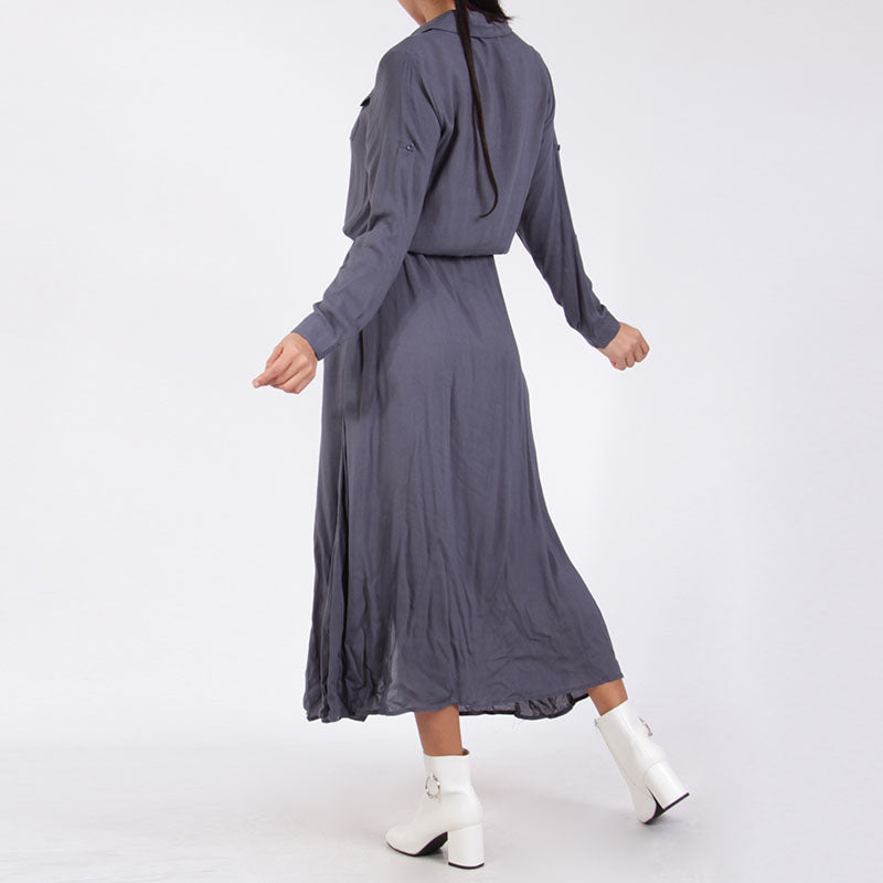 Shirt Maxi Dress Grey
