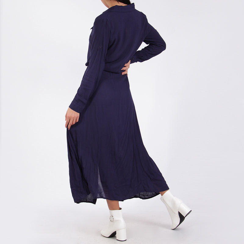 Shirt Maxi Dress Navy