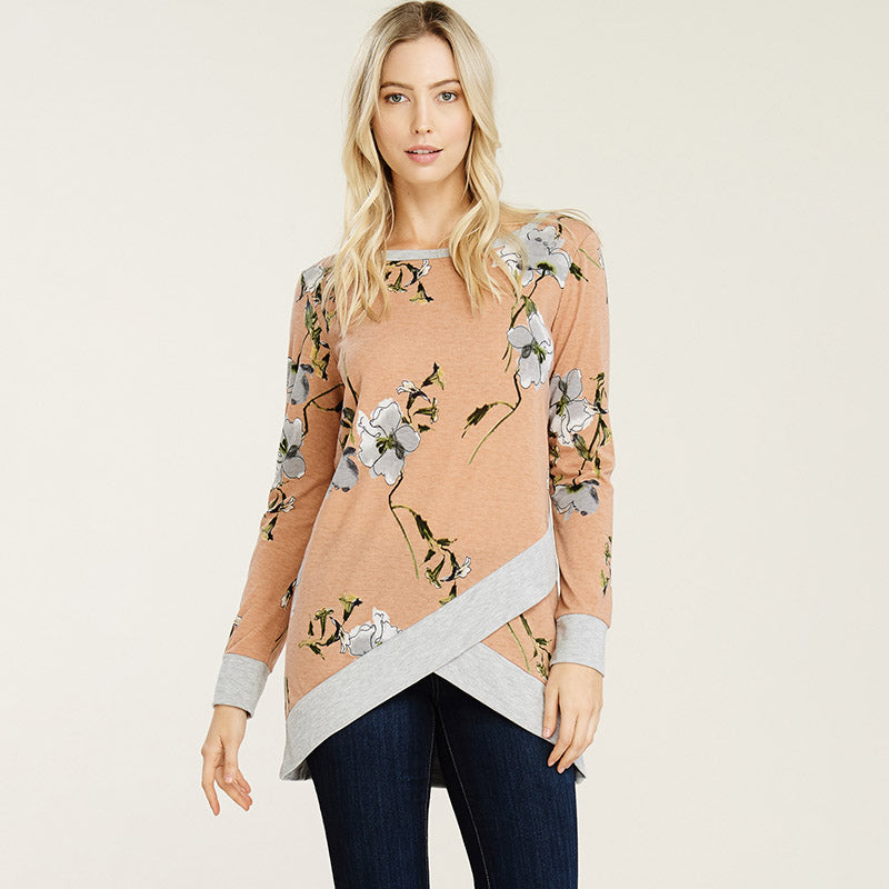 Carly Wrap Top Peach