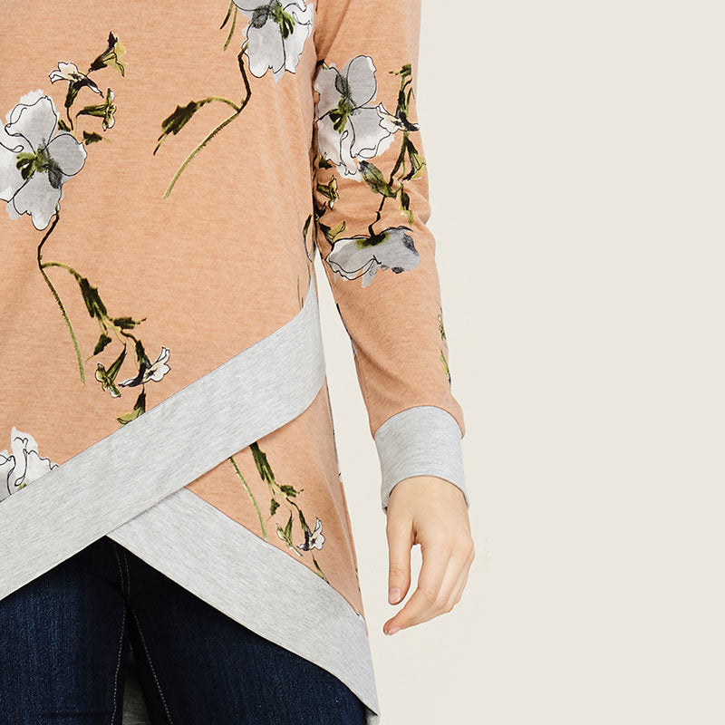 Carly Wrap Top Peach