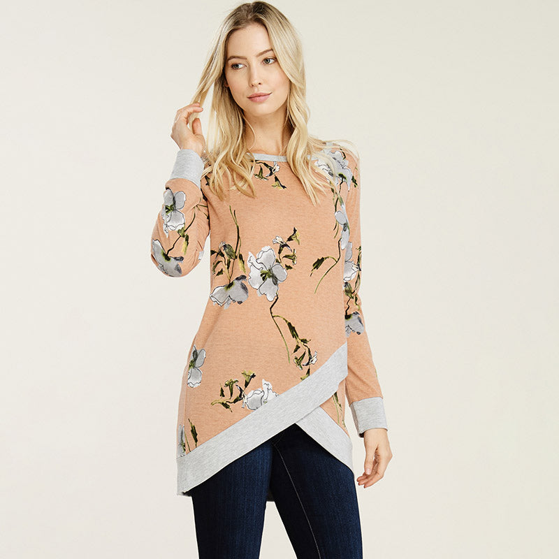 Carly Wrap Top Peach