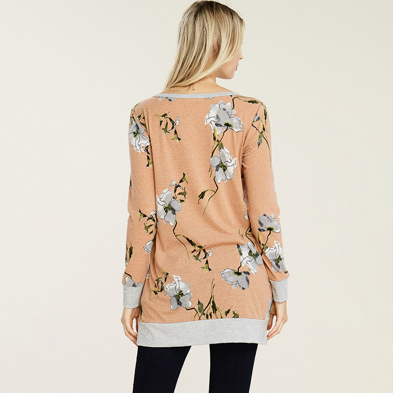 Carly Wrap Top Peach