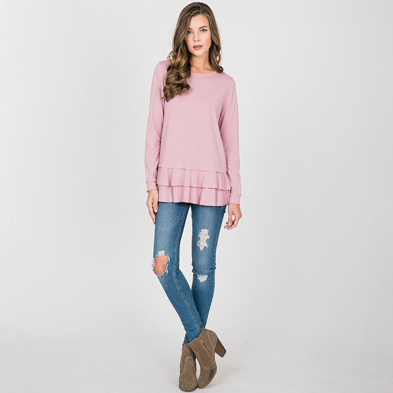 Peggy Peplum Sweater Pink