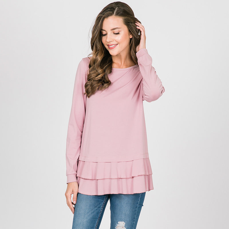 Peggy Peplum Sweater Pink