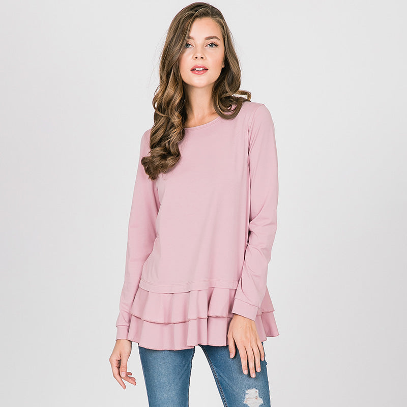 Peggy Peplum Sweater Pink