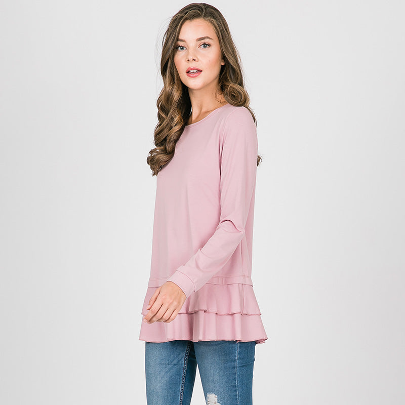 Peggy Peplum Sweater Pink