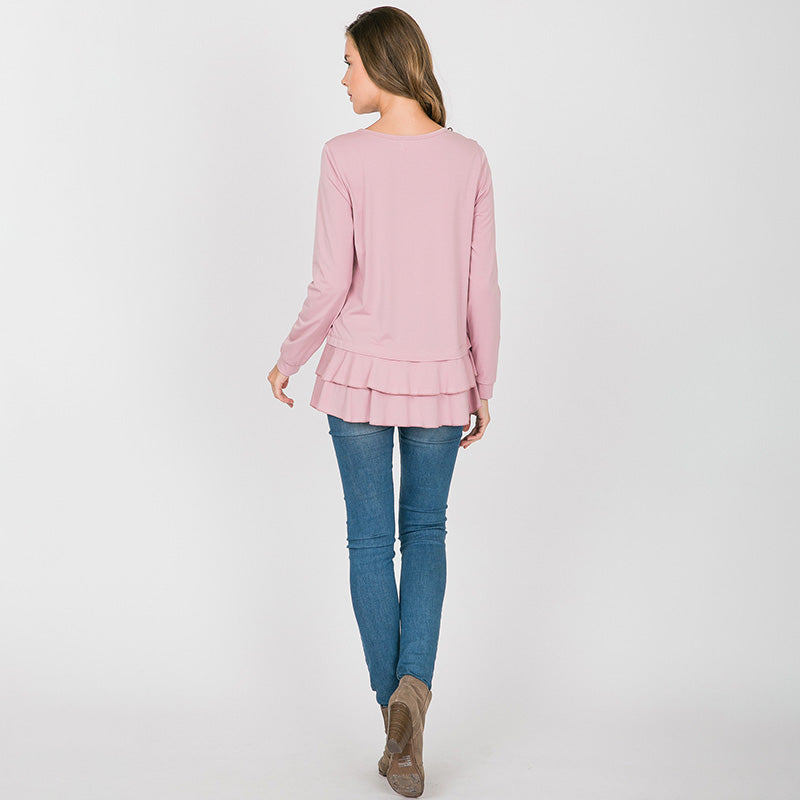 Peggy Peplum Sweater Pink