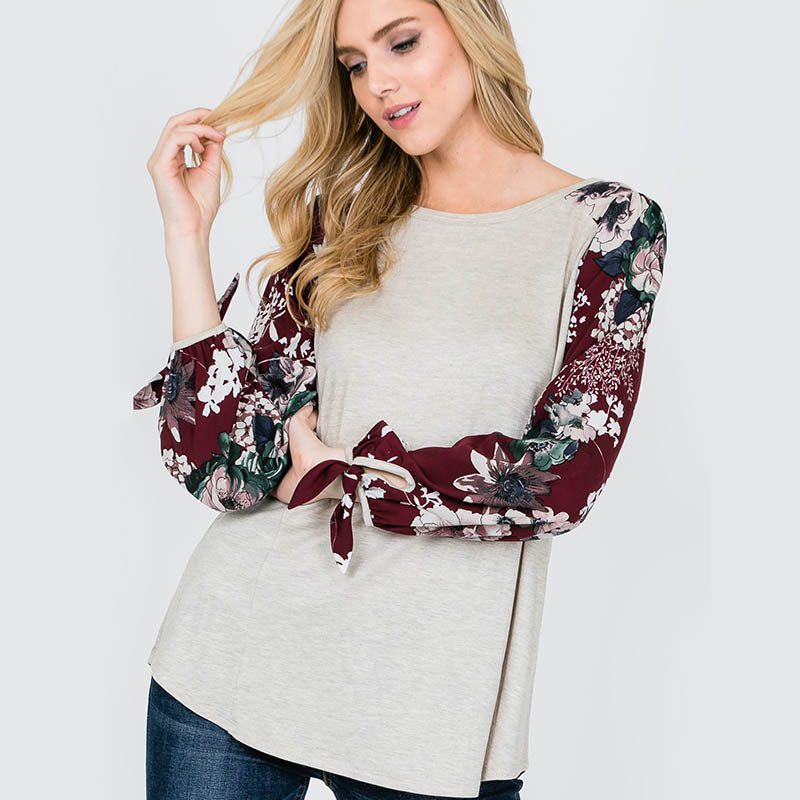 Missy Floral Sleeve Berry