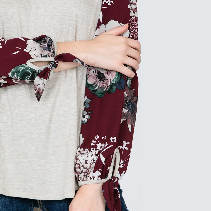 Missy Floral Sleeve Berry