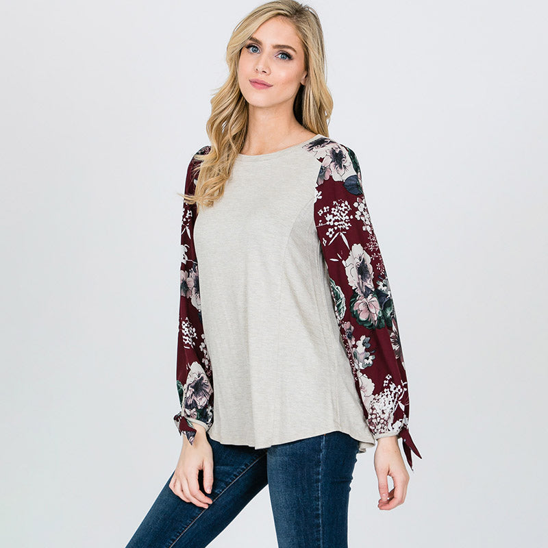 Missy Floral Sleeve Berry
