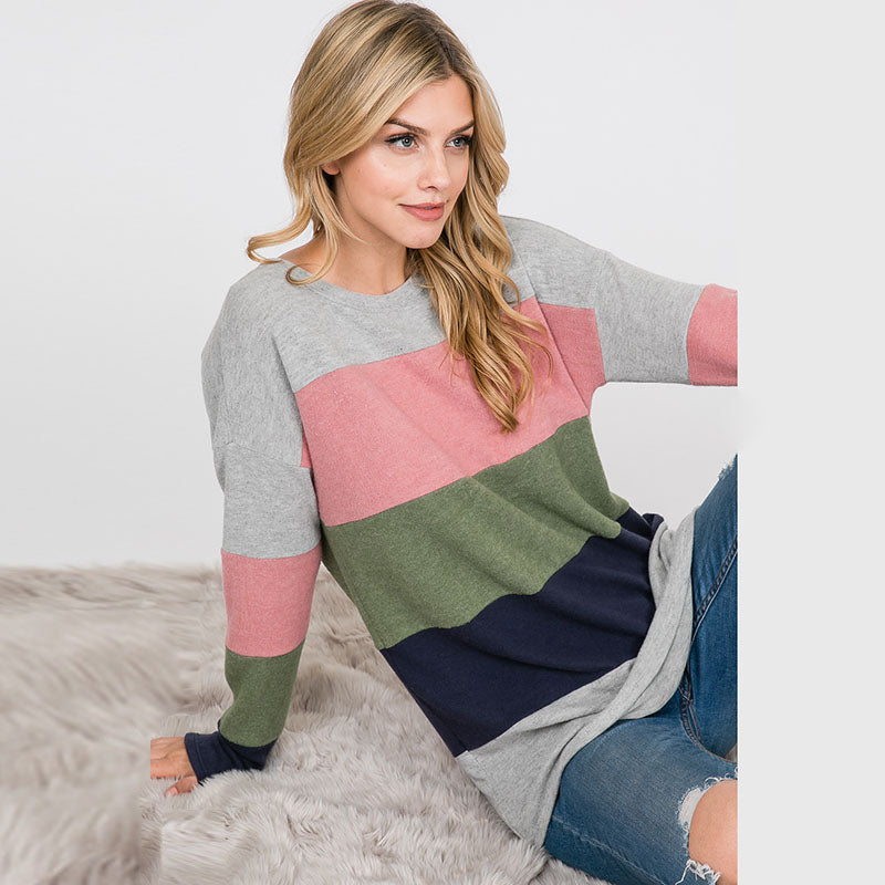 Elms Colour Block Olive