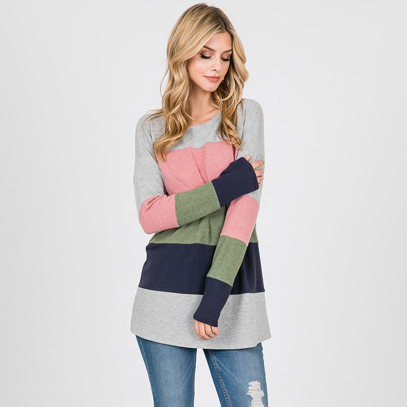Elms Colour Block Olive