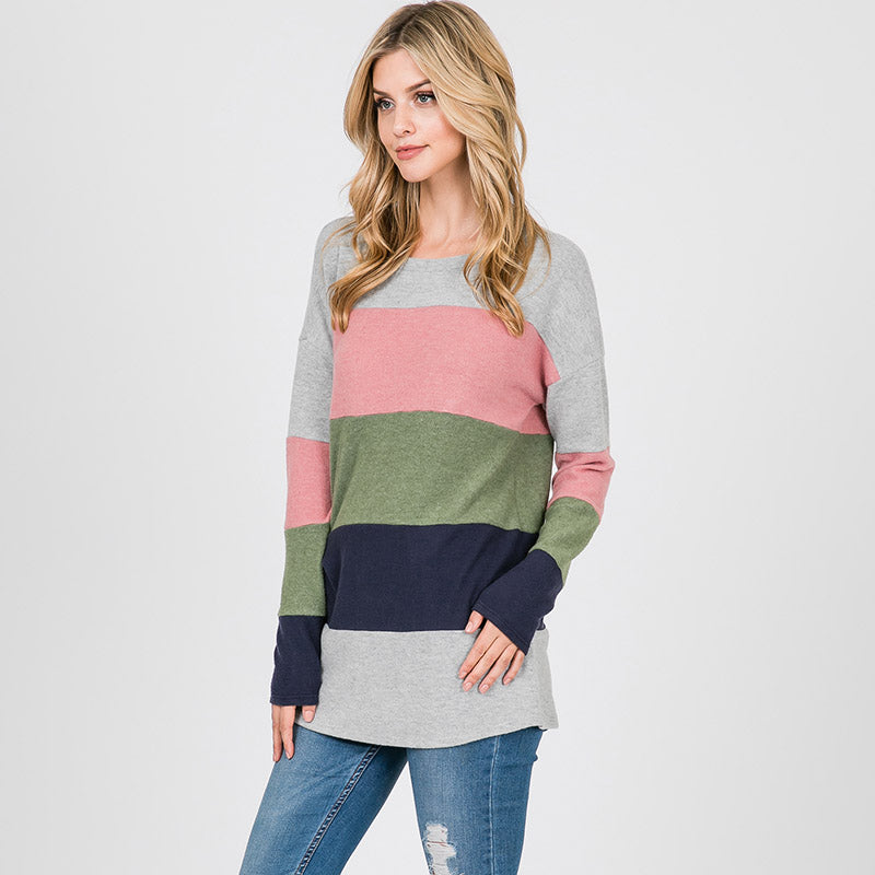 Elms Colour Block Olive