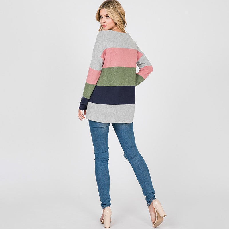 Elms Colour Block Olive