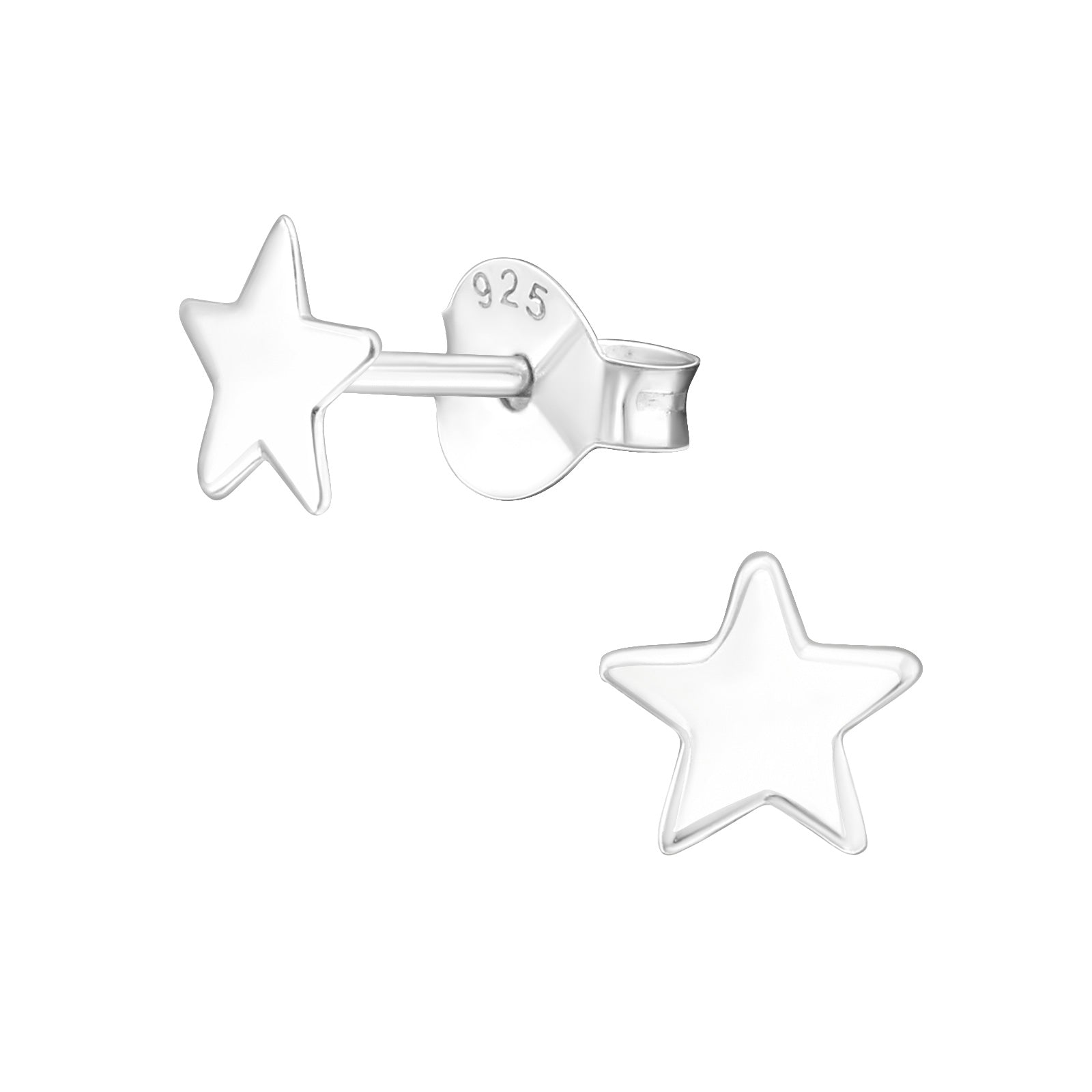 Sterling Silver Star Stud