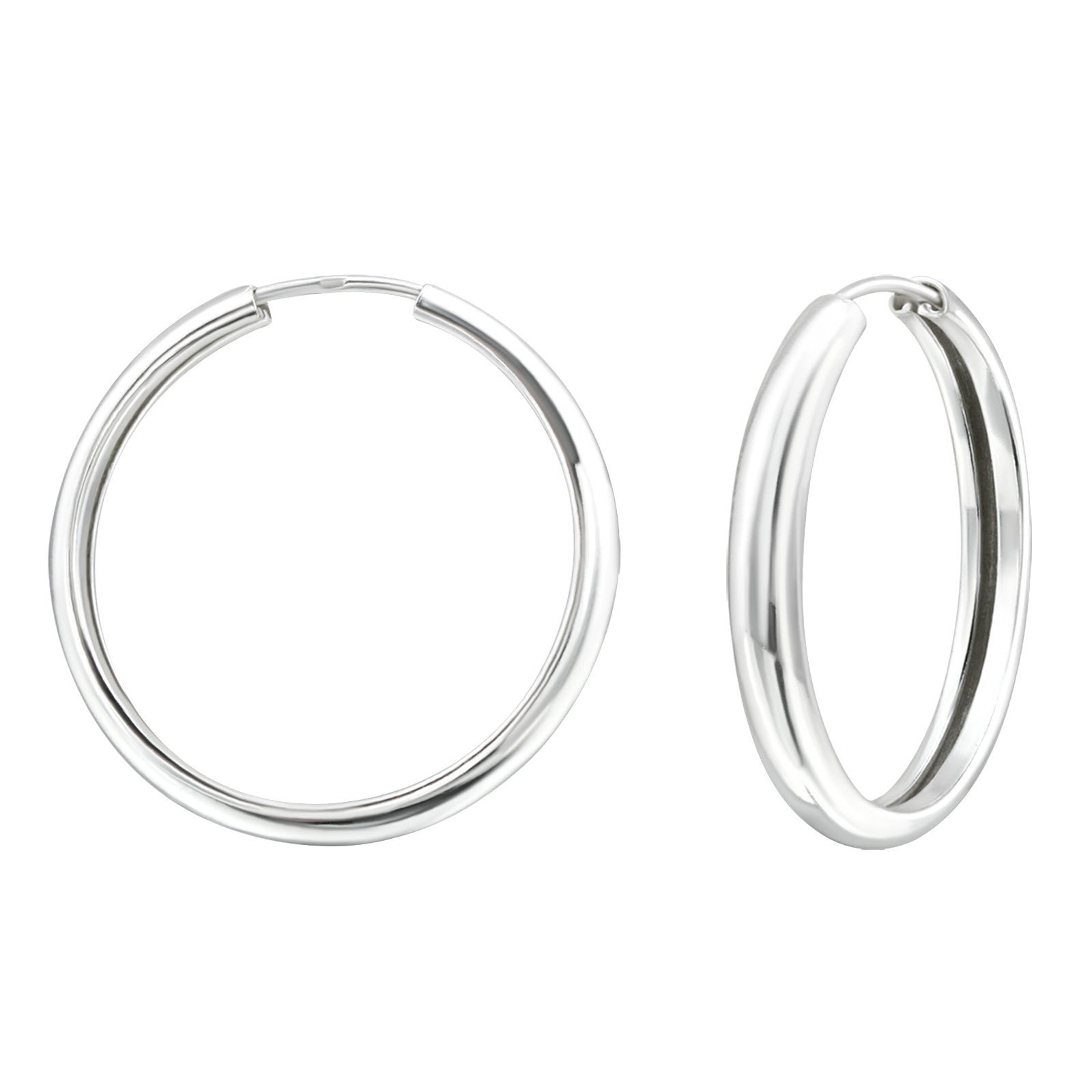Sterling Silver Large Hoops