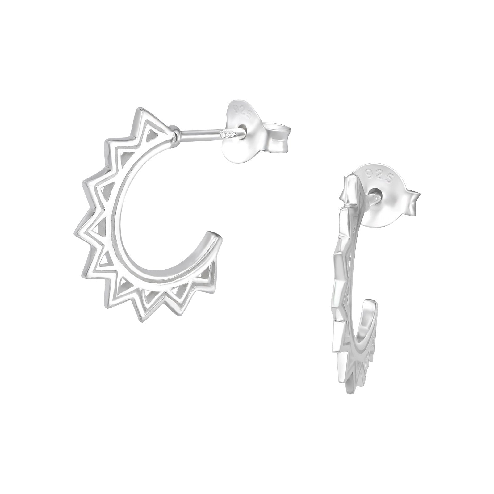 Sterling Silver Spike Stud