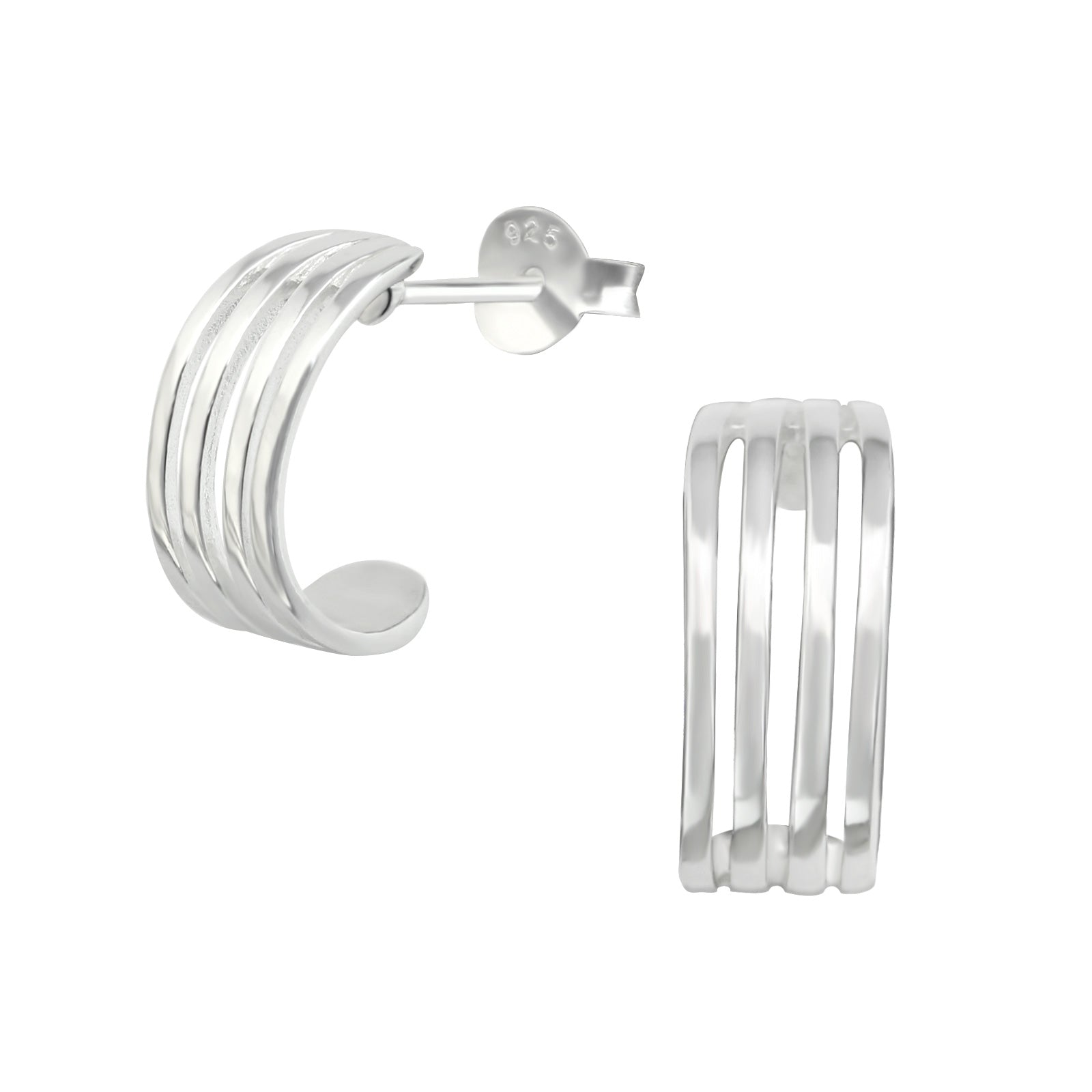 Sterling Silver Triple Cuff Hoop