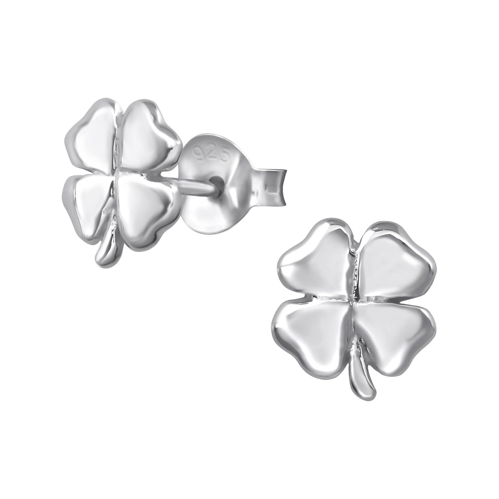 Sterling Silver Shamrock Studs