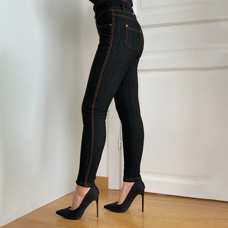 Pia Fleece Jeans (Black)