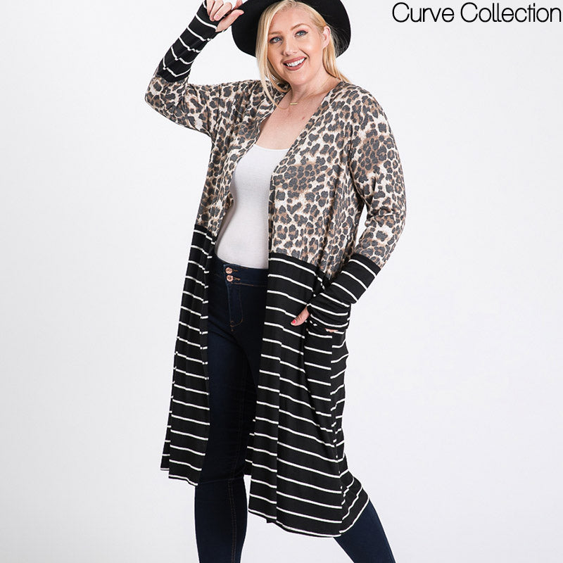 Sharon Curve Leopard Cardigan