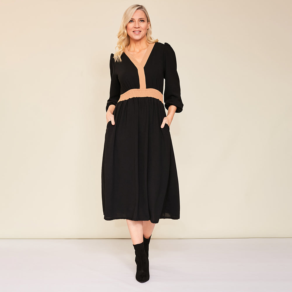 Adelle Dress (Black) - The Casual Company