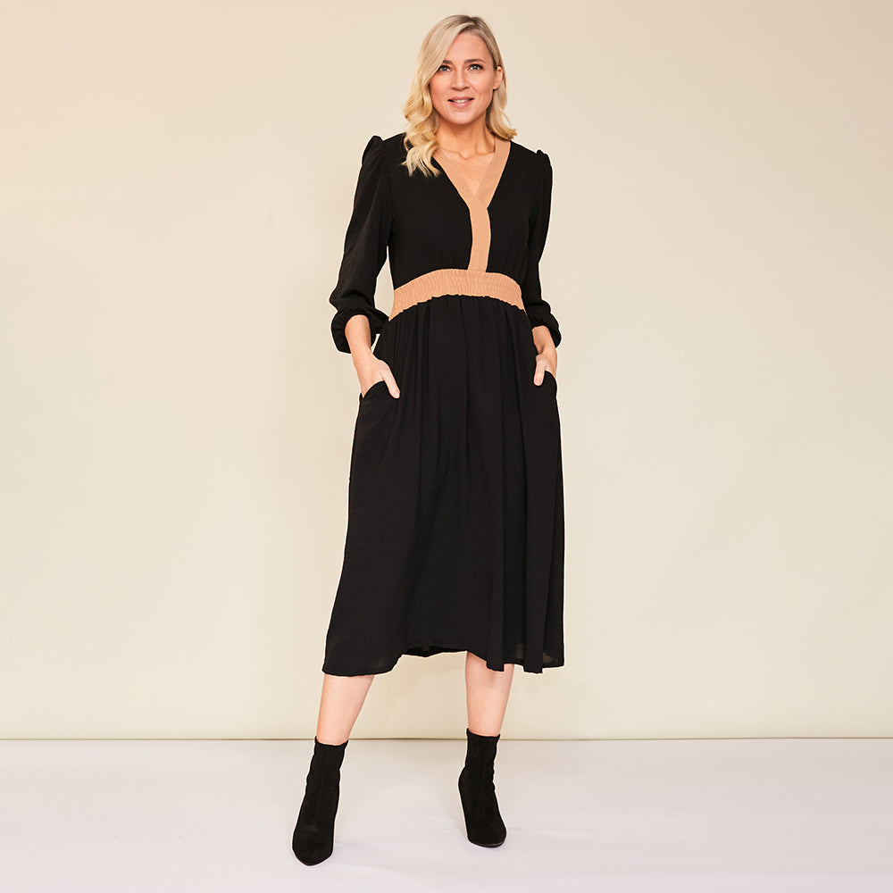 Adelle Dress (Black) - The Casual Company
