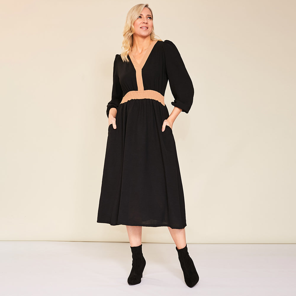 Adelle Dress (Black) - The Casual Company
