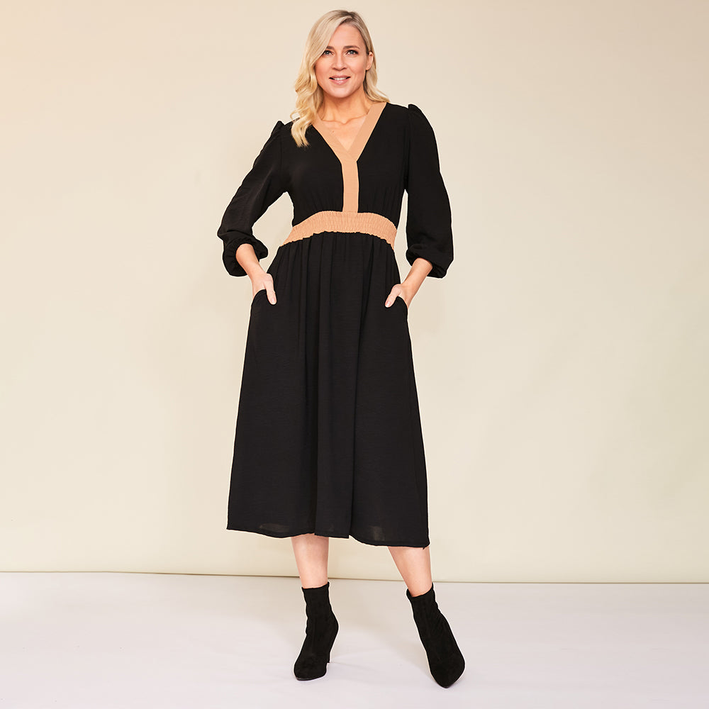 Adelle Dress (Black) - The Casual Company