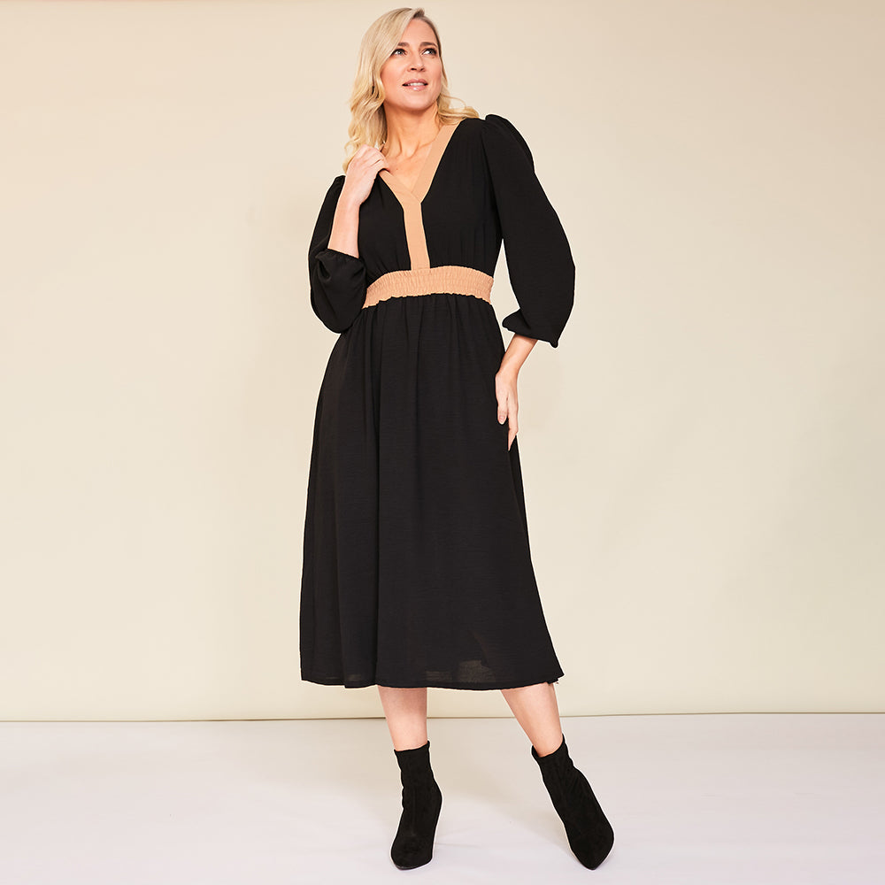 Adelle Dress (Black) - The Casual Company
