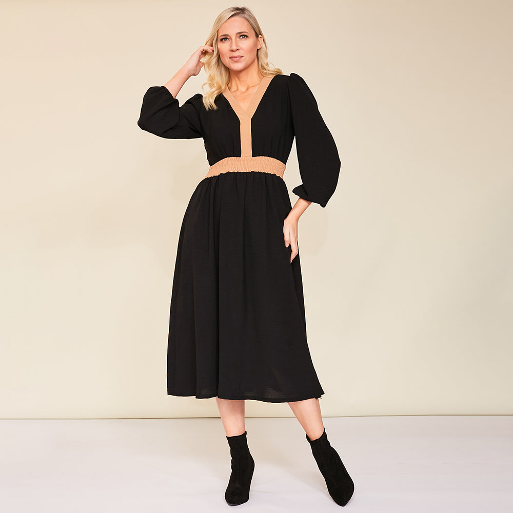 Adelle Dress (Black) - The Casual Company
