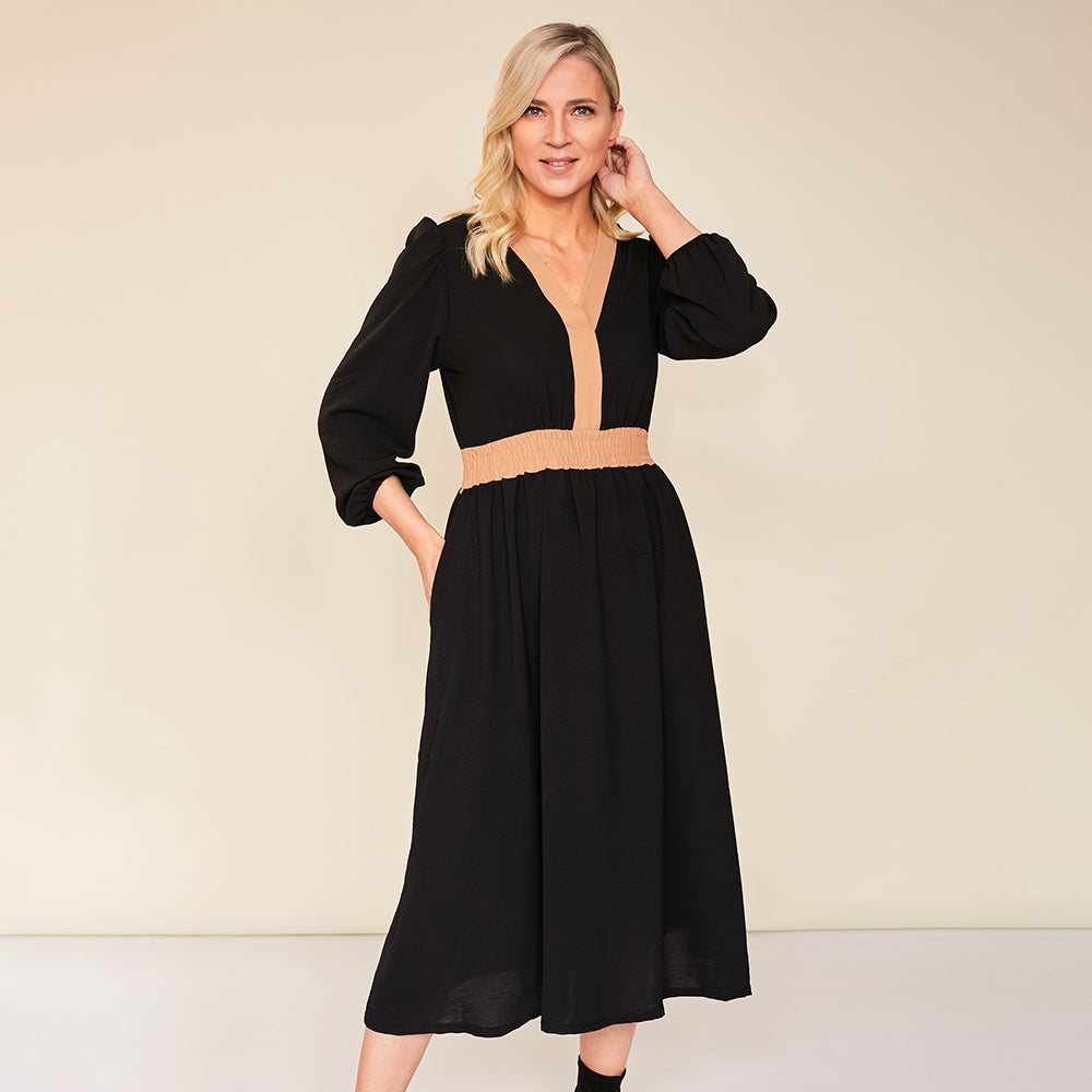 Adelle Dress (Black) - The Casual Company