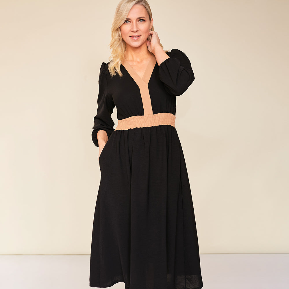 Adelle Dress (Black) - The Casual Company