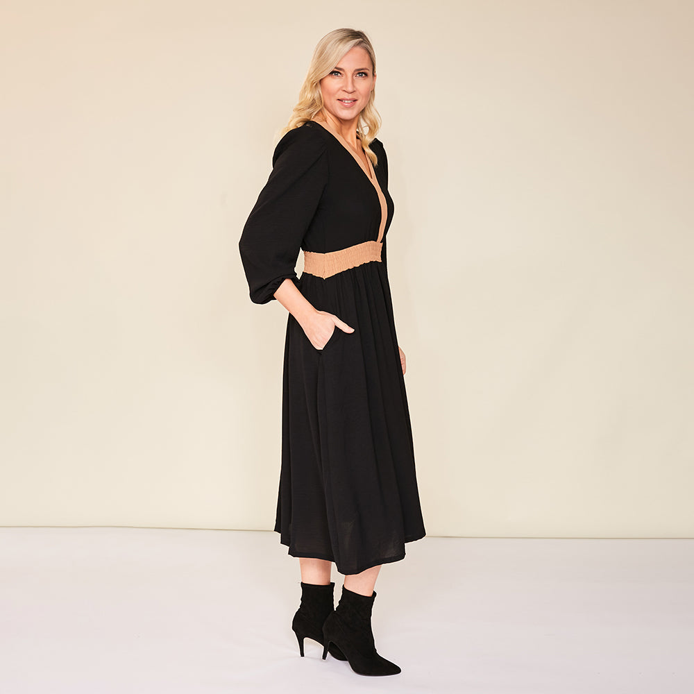 Adelle Dress (Black) - The Casual Company