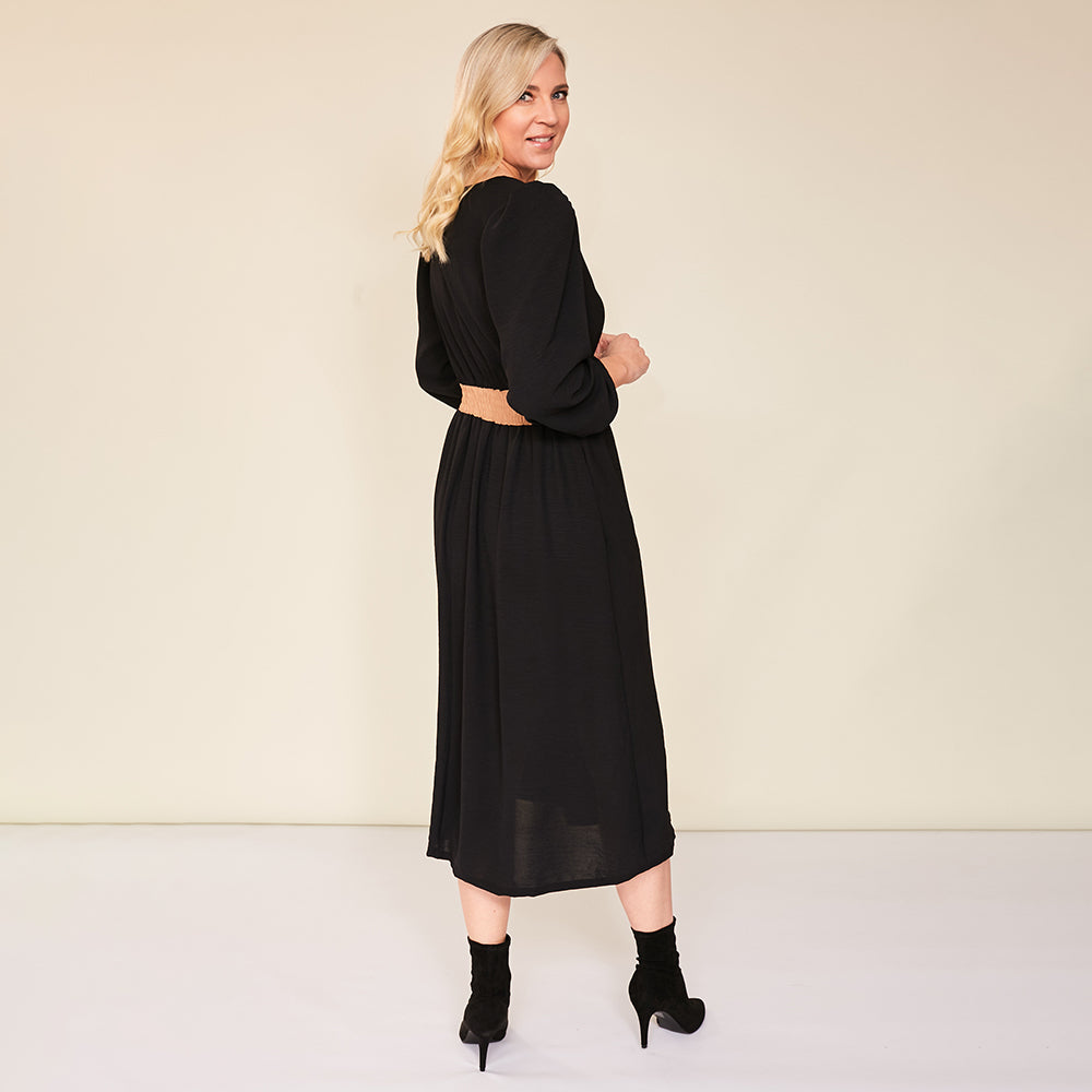 Adelle Dress (Black) - The Casual Company