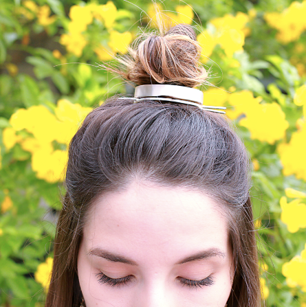 Lea Silver Messy Bun Hair Jewelry