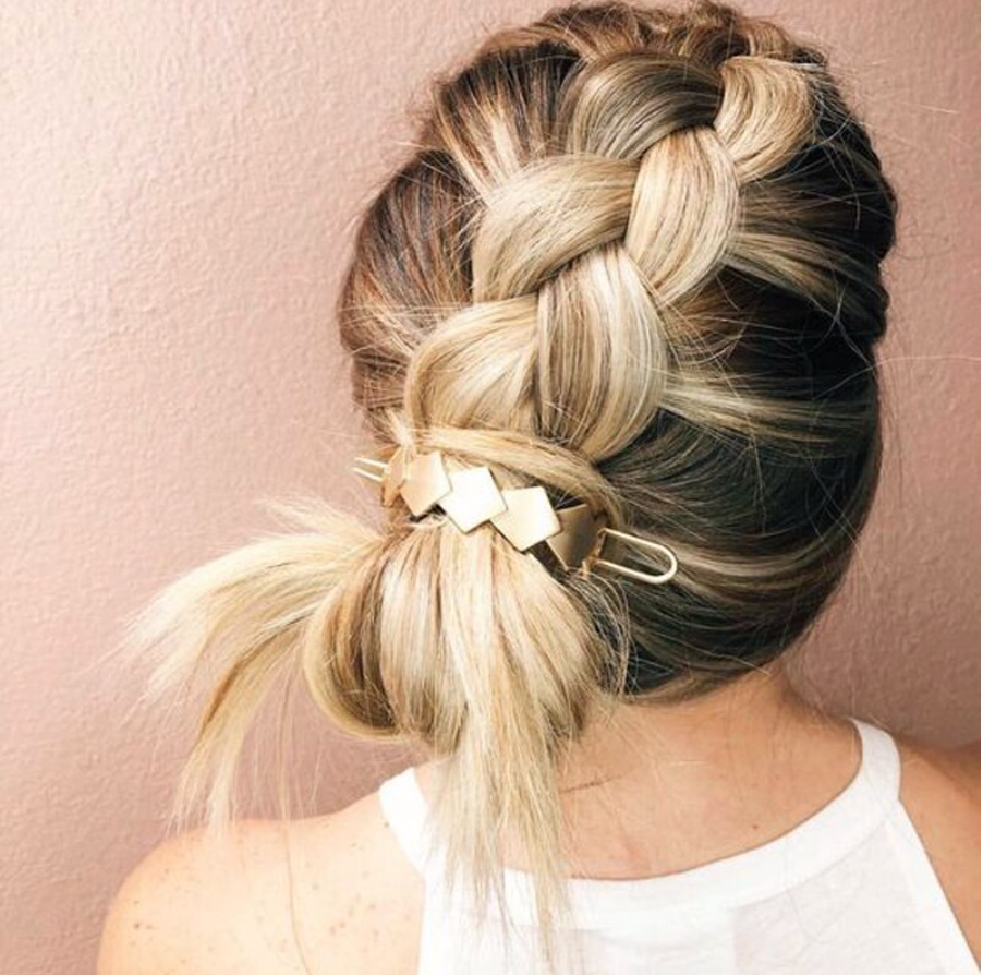 Rio Geometric Messy Bun (Gold)